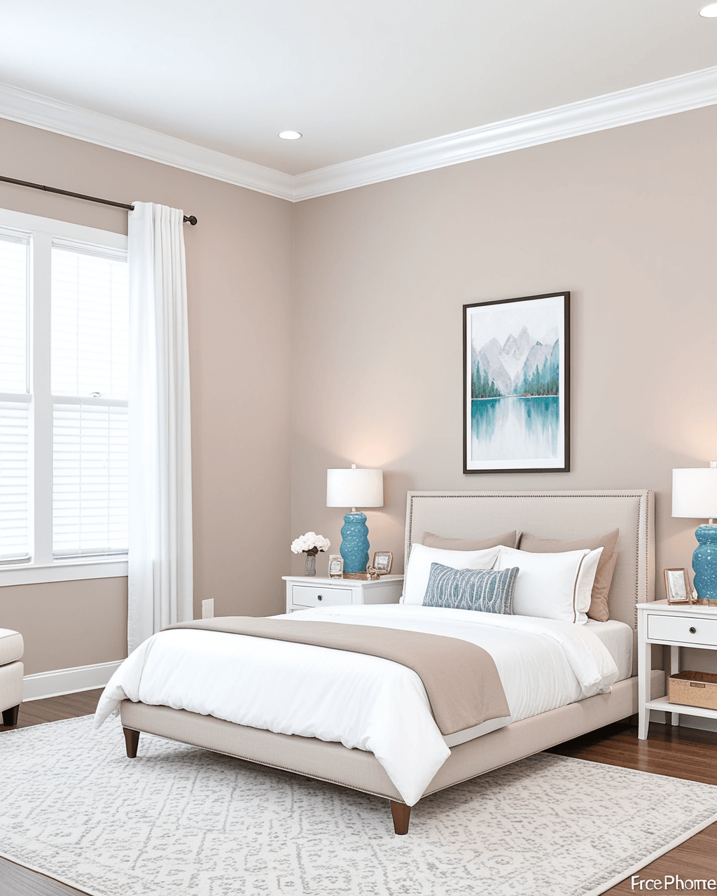Minimal Bedroom Interior paint color combination — Popular Gray