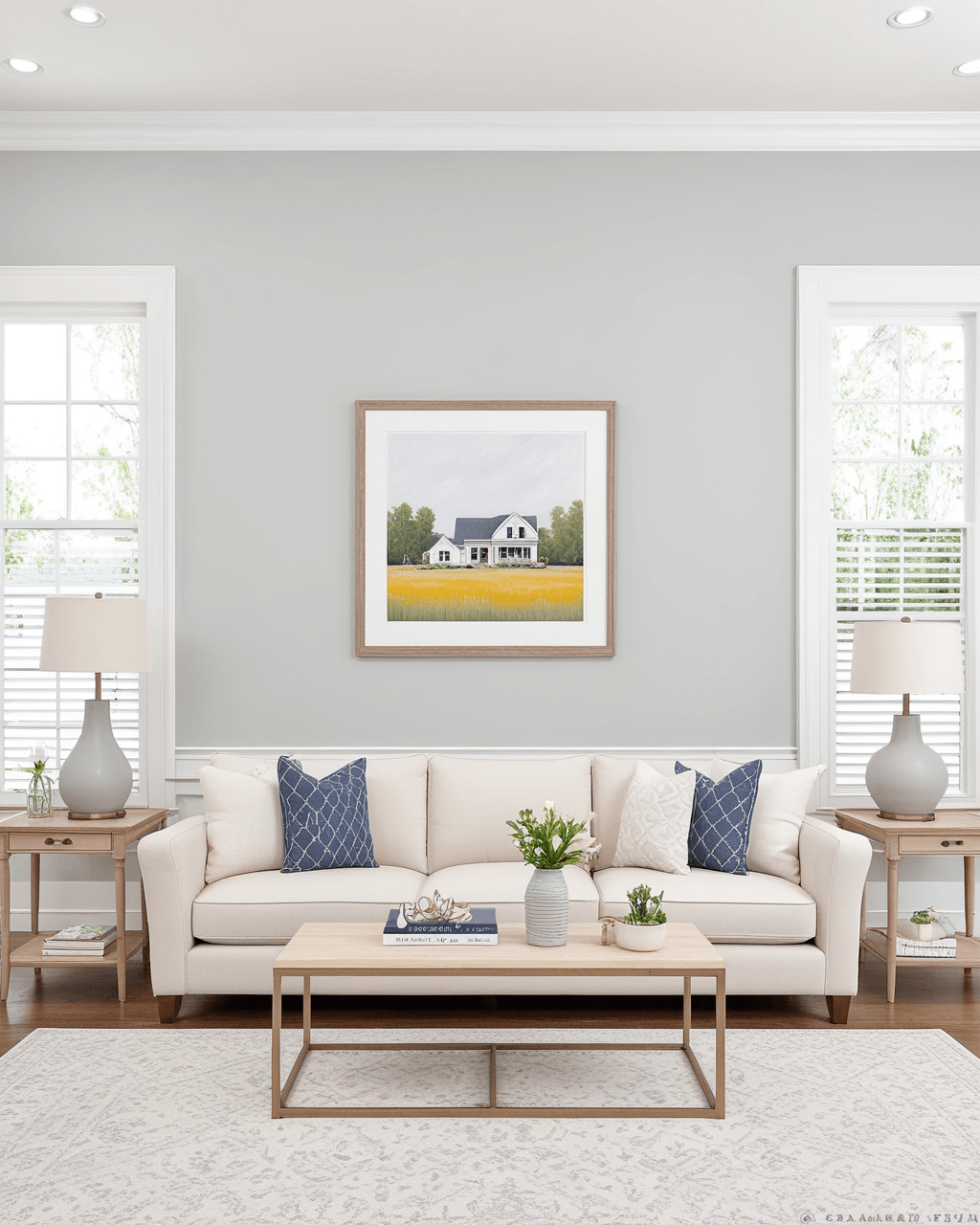 Minimal Living Room Interior paint color combination — Passive -i -e