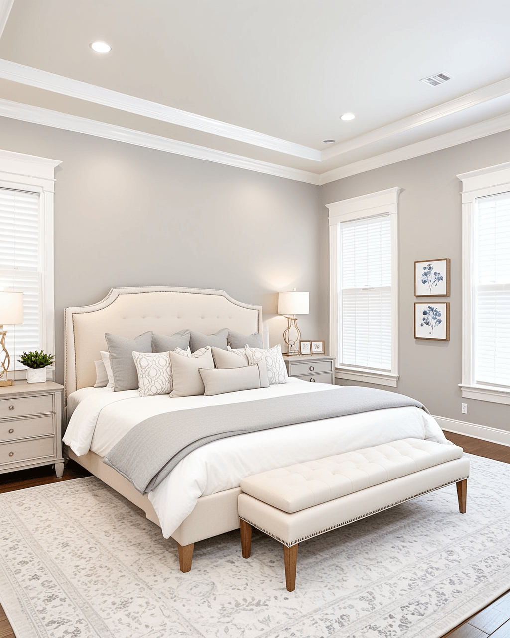 Minimal Bedroom Interior paint color combination — Pediment