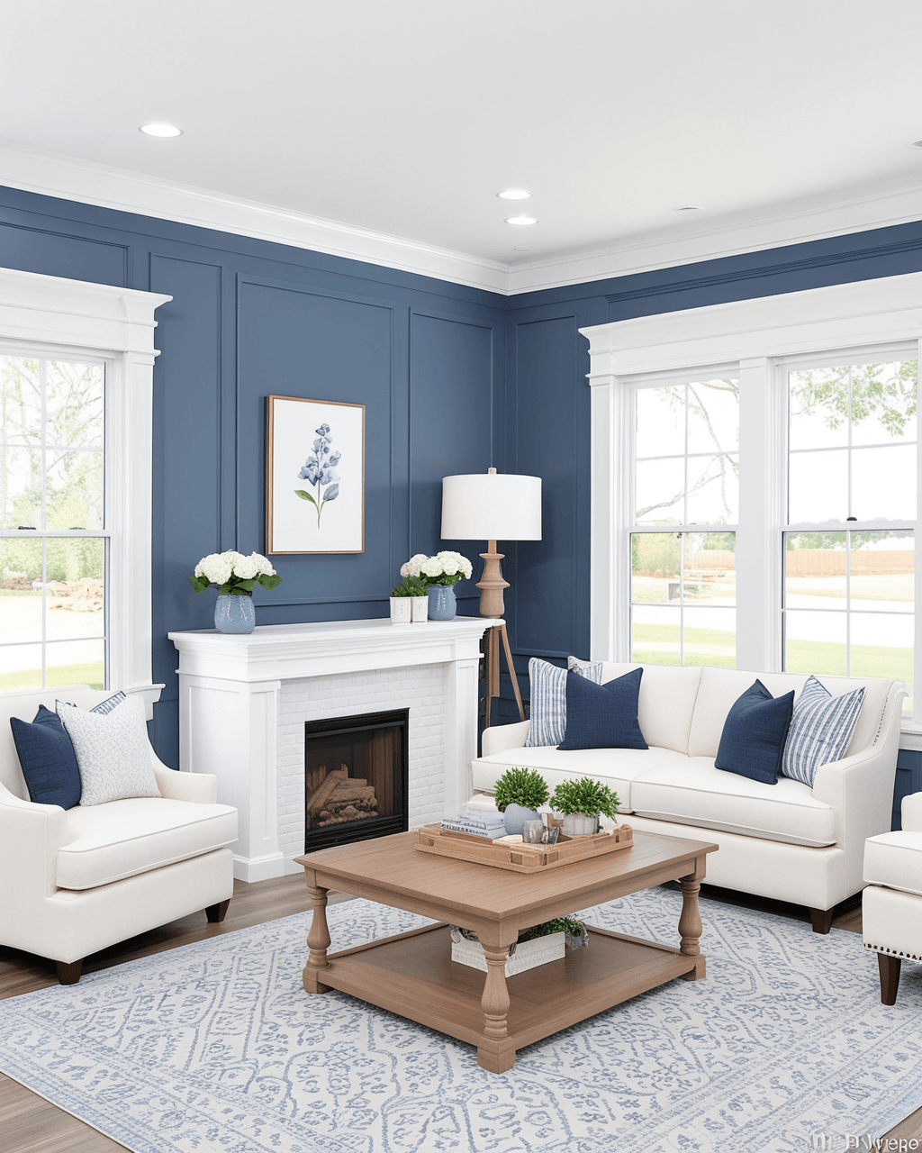 Cool Living Room Interior paint color combination — Labradorite