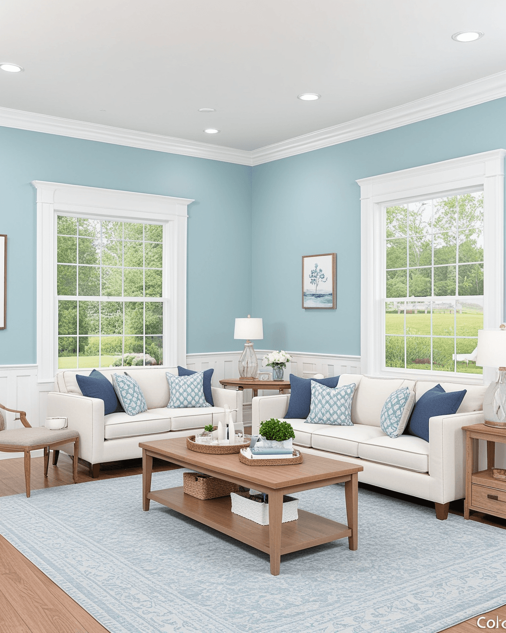 Cool Living Room Interior paint color combination — Sleepy Hollow