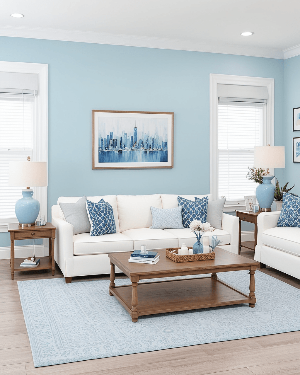 Pastel Living Room Interior paint color combination — Wondrous Blue