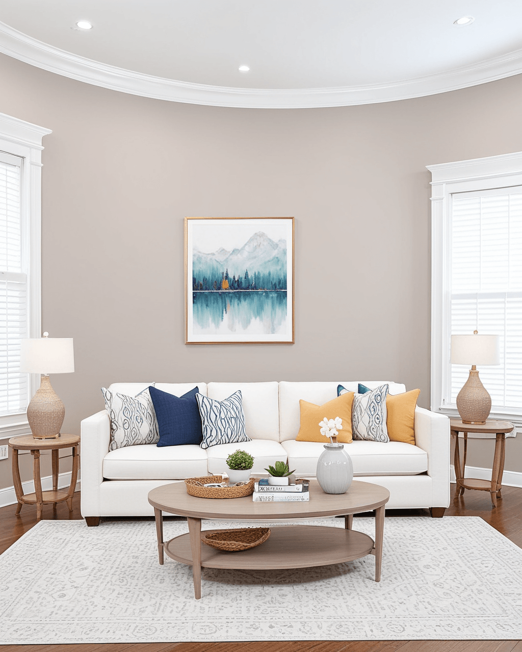 Minimal Living Room Interior paint color combination — Vaguely Mauve