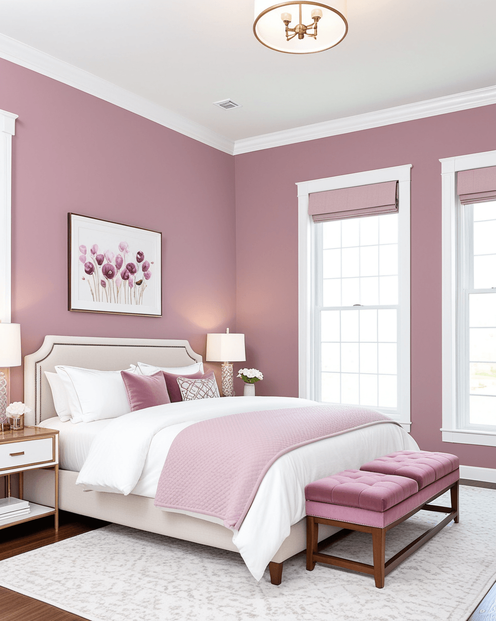 Neutral Bedroom Interior paint color combination — Rose Embroidery