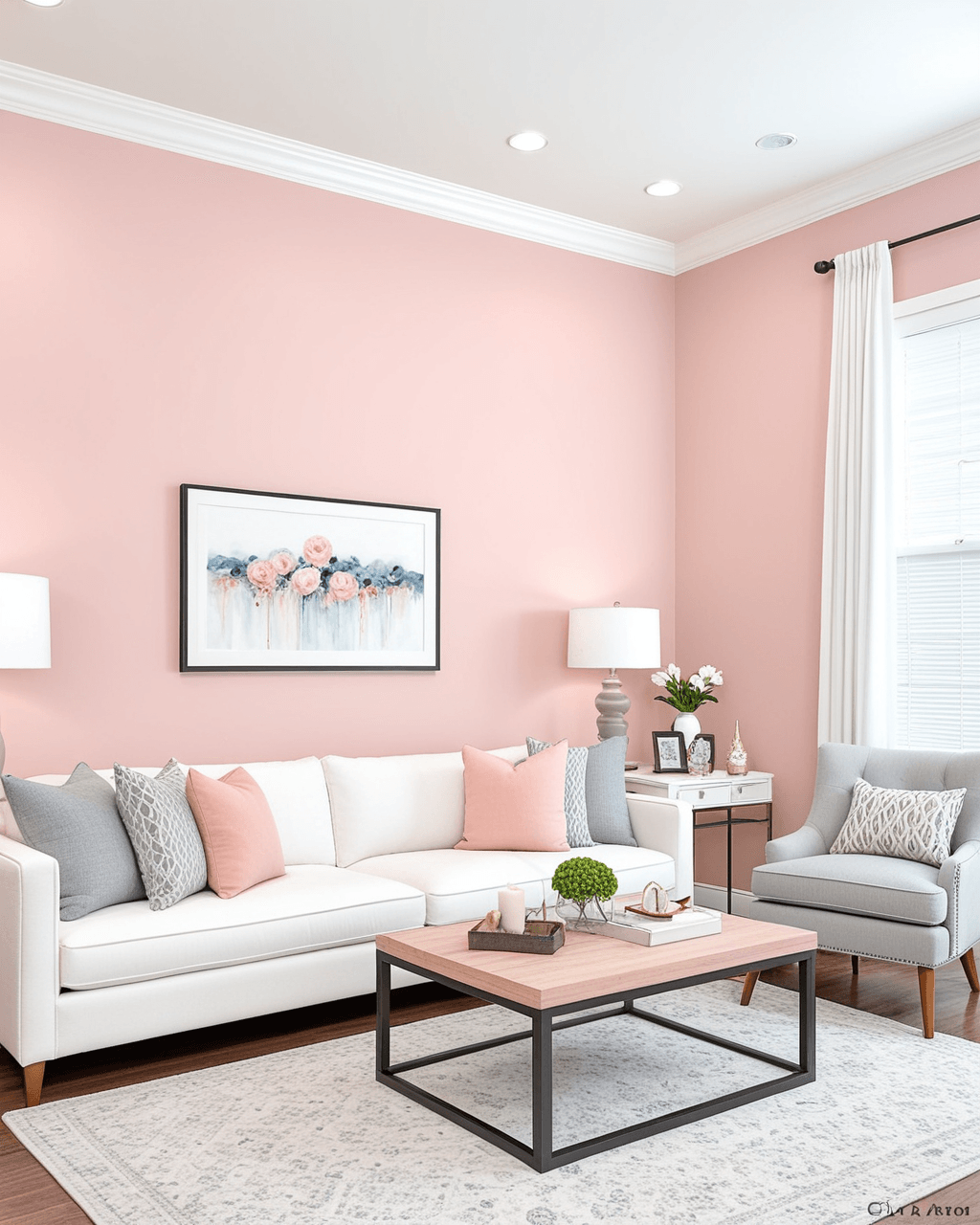 Pastel Living Room Interior paint color combination — Alyssum
